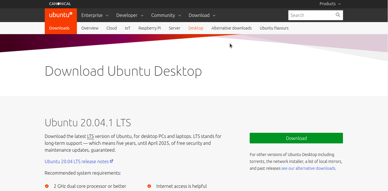 Download Ubuntu Desktop